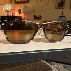 Ray-Ban Tortoiseshell Frame Sunglasses with Brown Lenses